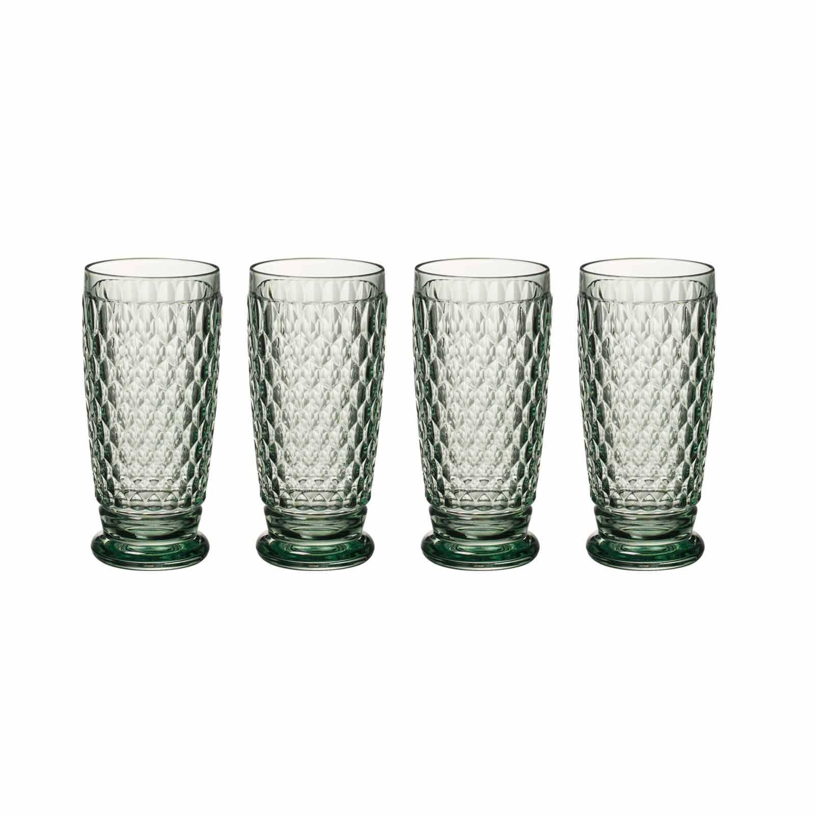LONGDRINKGLÄSER Boston Coloured Grün 400 ml 4er Set - Grün, Glas (0.4L) - Villeroy & Boch
