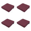 SITZKISSEN Canvas 40/40 cm 4er-Set - Dunkelrot, Textil (40/7/40cm) - Madison