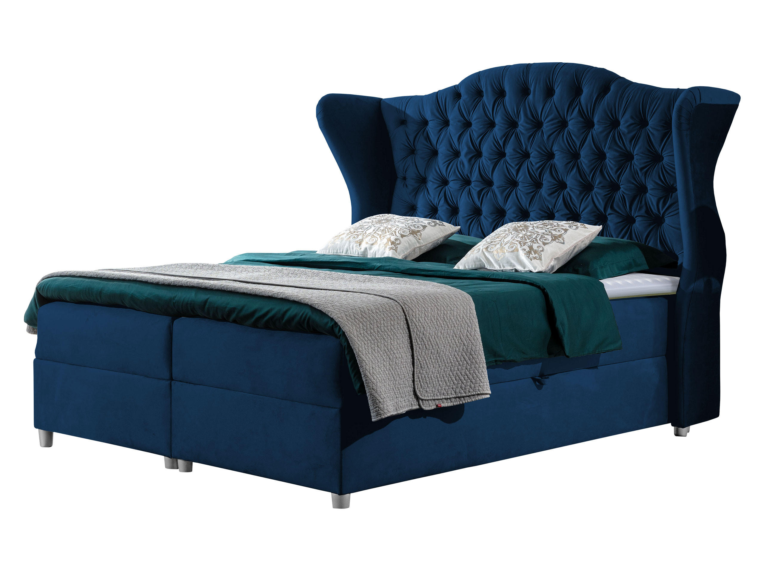 Mirjan24 Boxbett Blau 140x200 cm