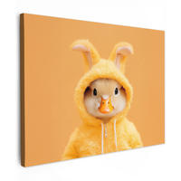 LEINWANDBILD Osterhase - Kostüm - Ente Wandbild 40x30 cm - Gelb, Textil (40/30cm) - MuchoWow