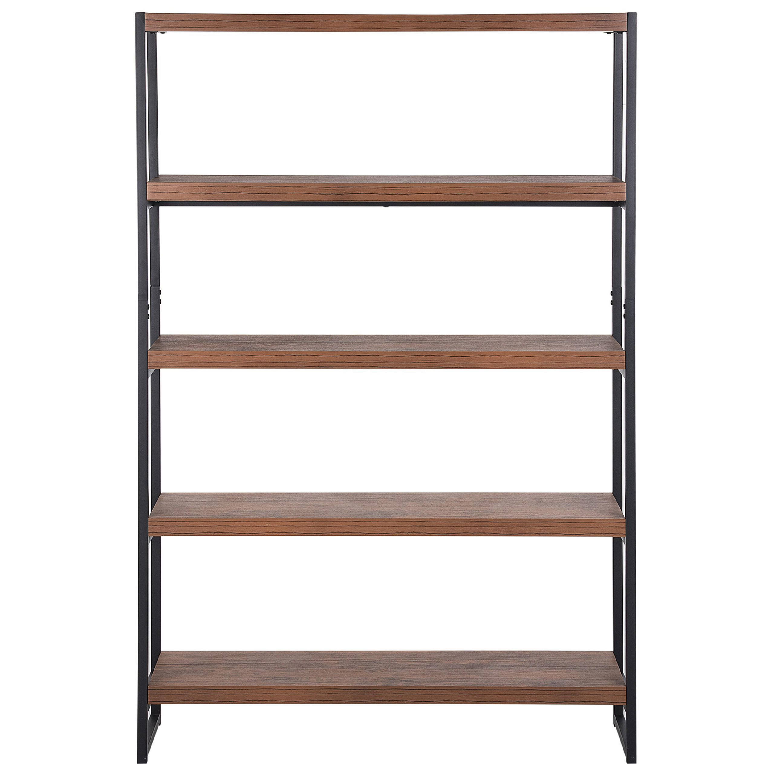 REGAL 4 Fächer Tifton - Dunkelbraun, Holzwerkstoff (100/155/30cm) - Beliani
