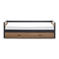 BETTRAHMEN - 1 Person - metall - naturfarben hell Boston - Naturfarben, Holz/Holzwerkstoff (90/190cm) - Vente-Unique