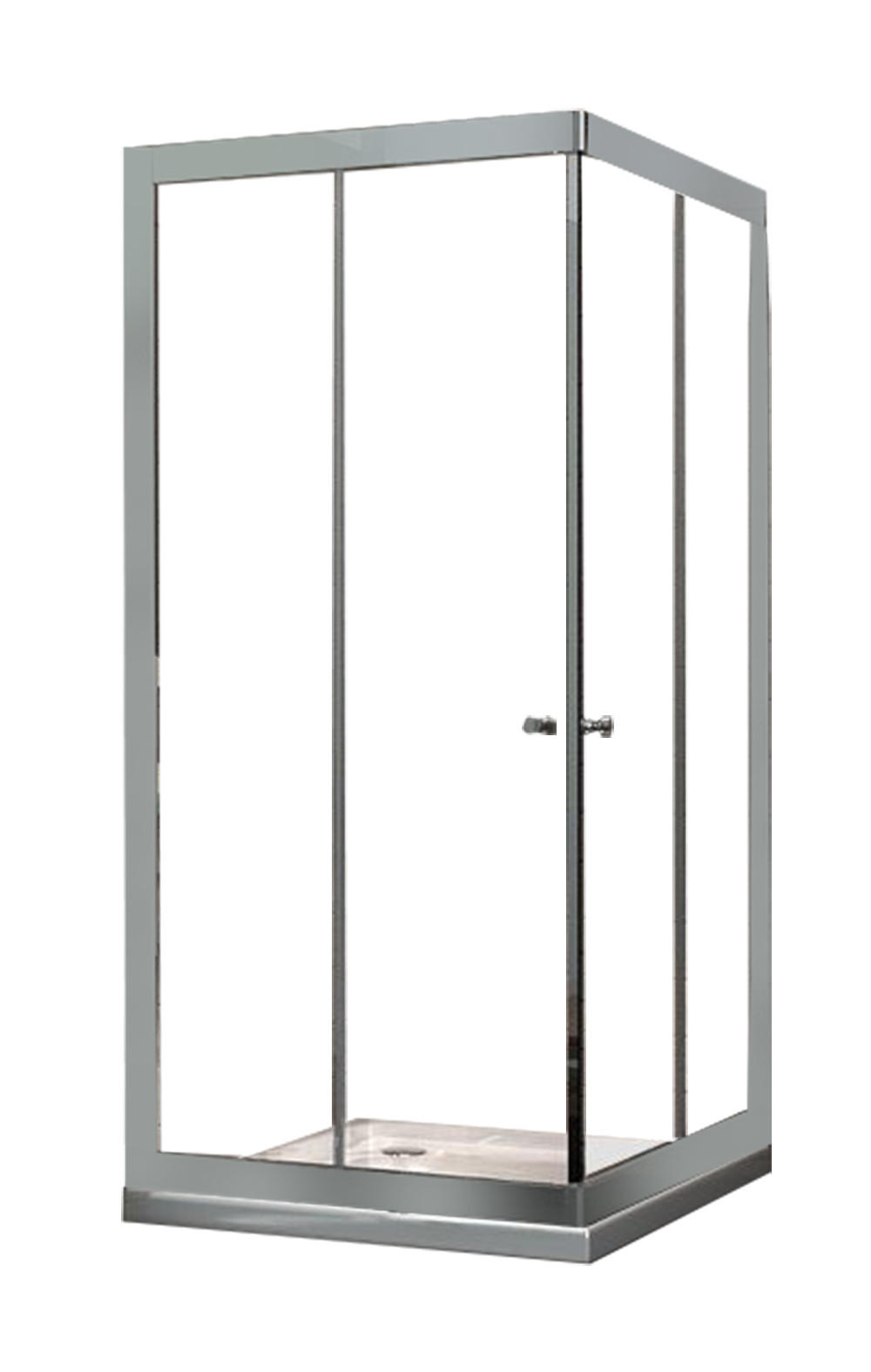 DUSCHKABINE SLIDE Klar 90 x 90 x 195 cm 6 mm ESG - Klar, Glas (90/90/195cm) - Glasdeals