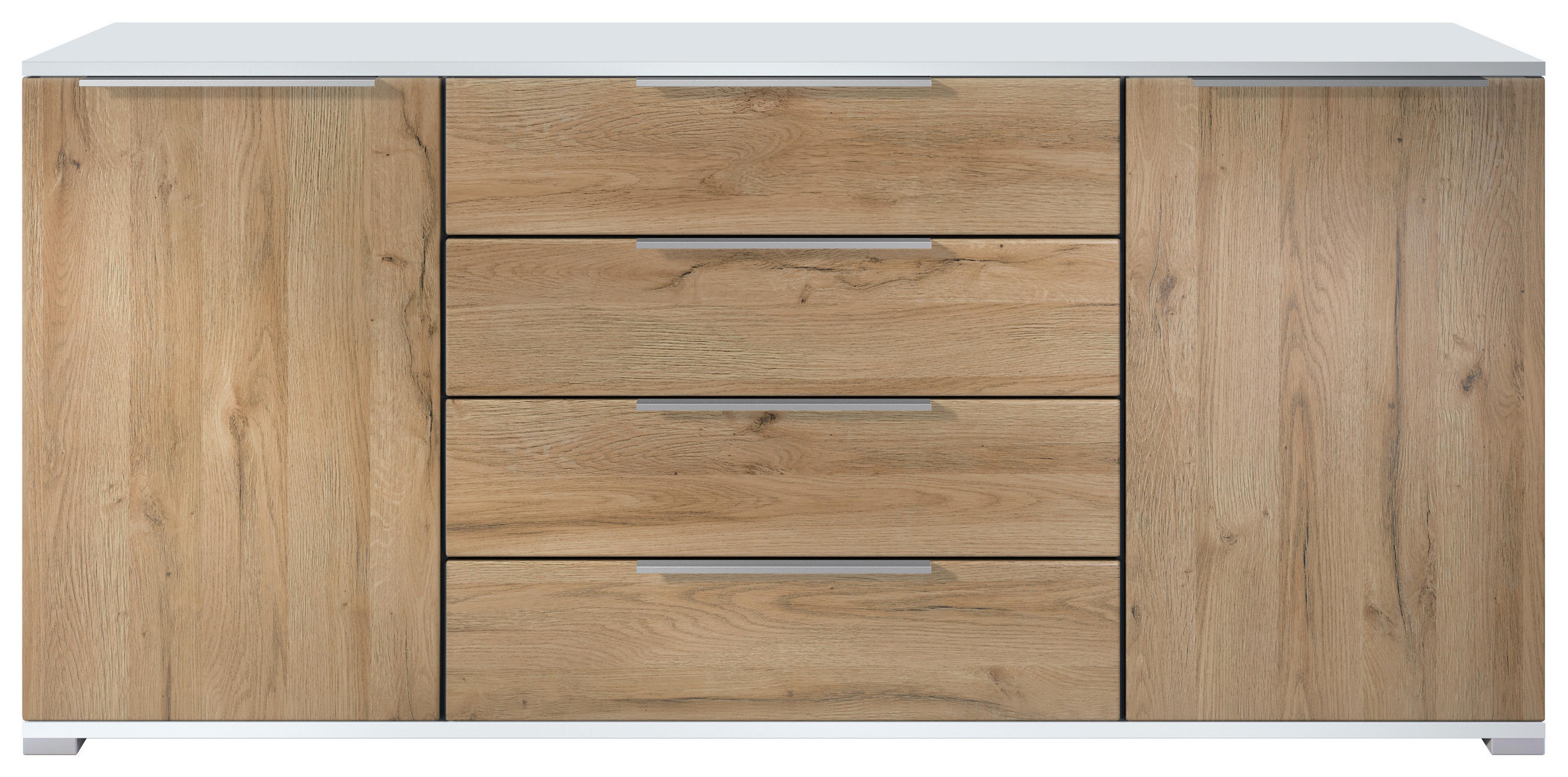SIDEBOARD Linio Eiche Natur - Eichefarben, Holzwerkstoff (166.5/75.5/35cm) - Vladon