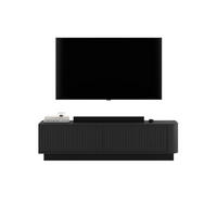 TV stolek Aurora černý matný 140 cm s podstavcem - černá, kompozitní dřevo (140/37/35cm) - Meble Lindner