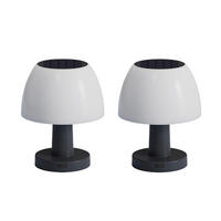 SOLARTISCHLAMPE 2er-set LUMINA weiß - Weiß, Kunststoff (15.3/15.3/13.5cm) - Lumisky