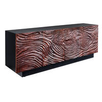 SIDEBOARD FLUID Akazie Braun 175cm - Schwarz/Braun, Holz (175/71/40cm) - riess-ambiente