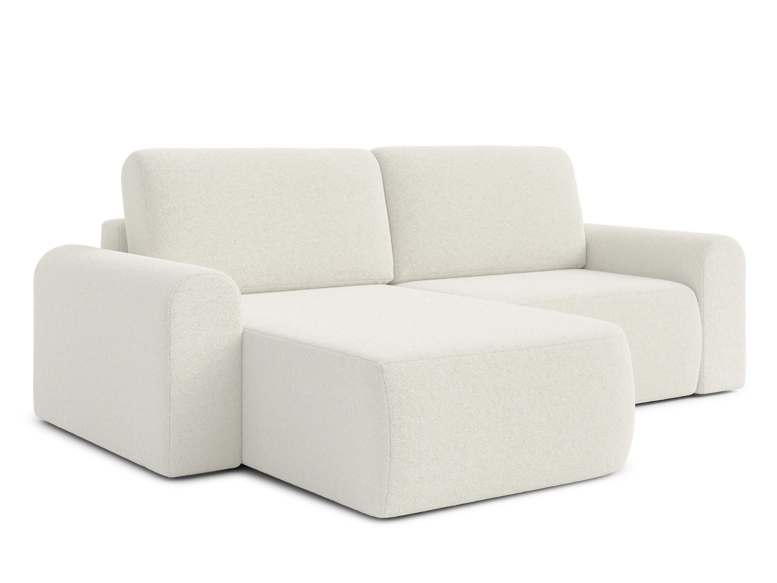 ECKSOFA L Form Otterton Creme 250/180/95 cm Links mit Schlaffunktion - Creme/Schwarz, Kunststoff/Textil (180/250cm) - AX Living