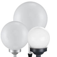 LED AUSSENLEUCHTE Solar Kugel Weiß Silber 3er Set - Weiß, Kunststoff (25/25/65cm)