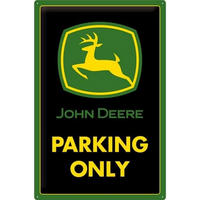 BLECHSCHILD 40/60 cm John Deere Parking Only - Multicolor, Metall (40/60/1cm) - Nostalgic-Art