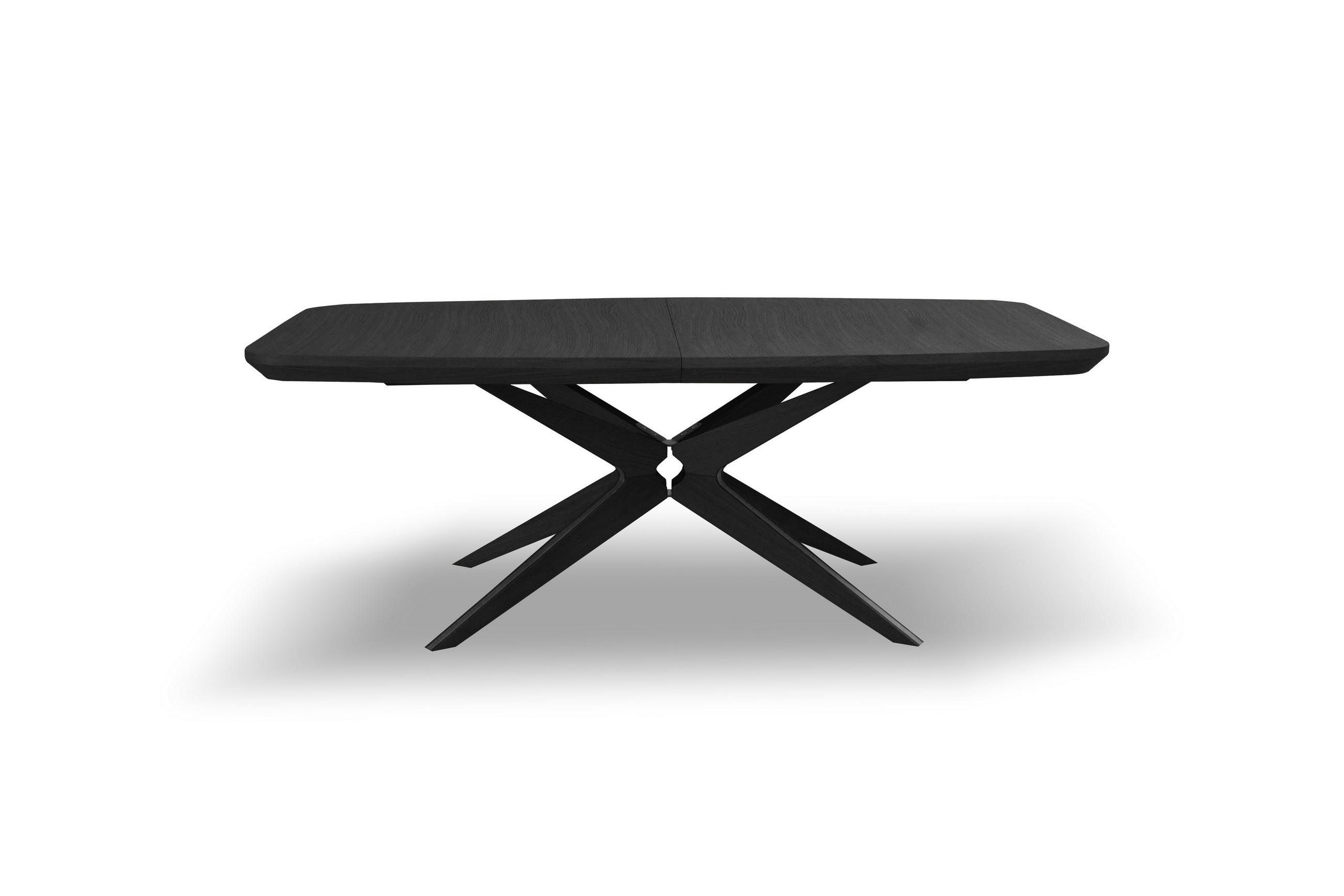 ESSTISCH SOLIDO Ausziehbar 200 - 300 / 110 x 76 cm - Schwarz, Holz (200/110/76cm) - MASSENO