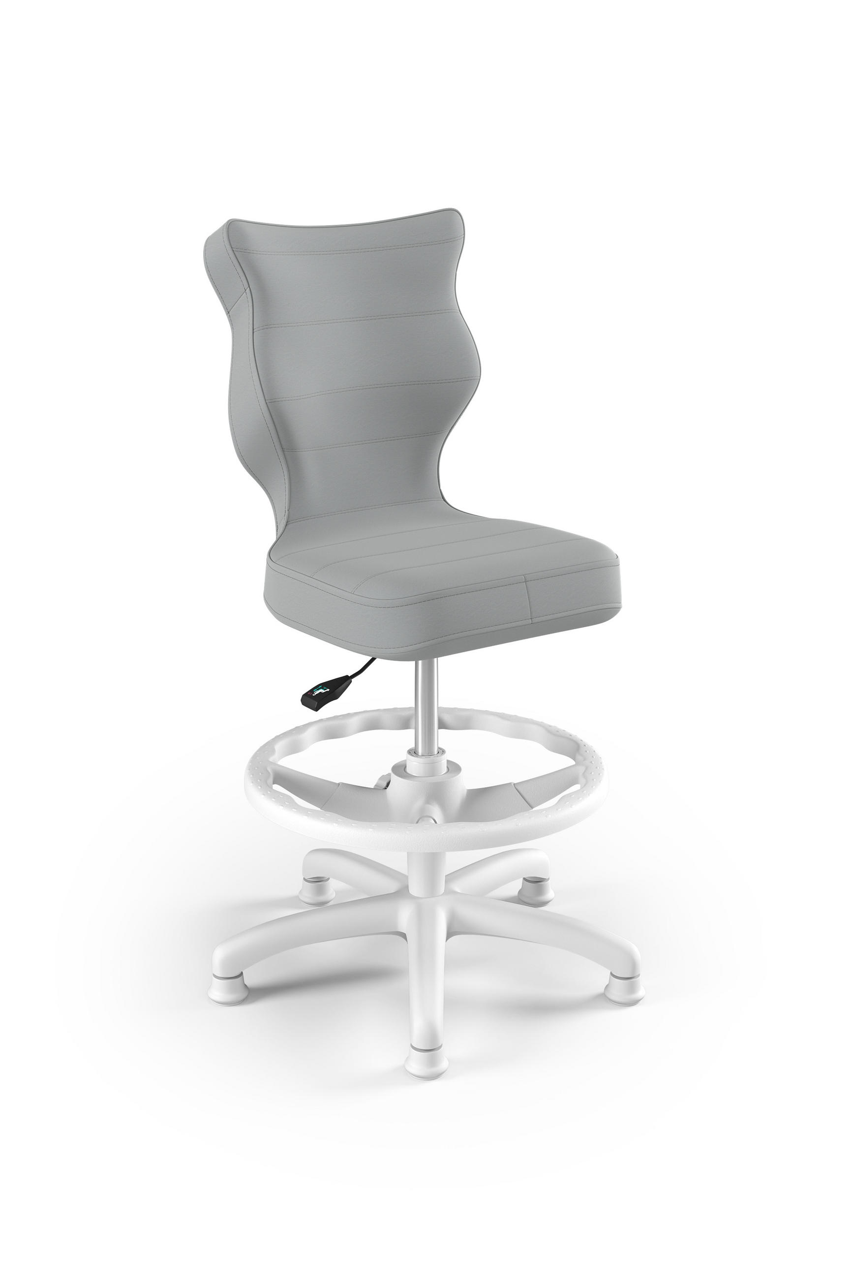 KINDERSTUHL Petit mit Fußstütze - Hellgrau/Weiß, Textil (66/90/66cm) - RAUMHIRSCH FURNITURE