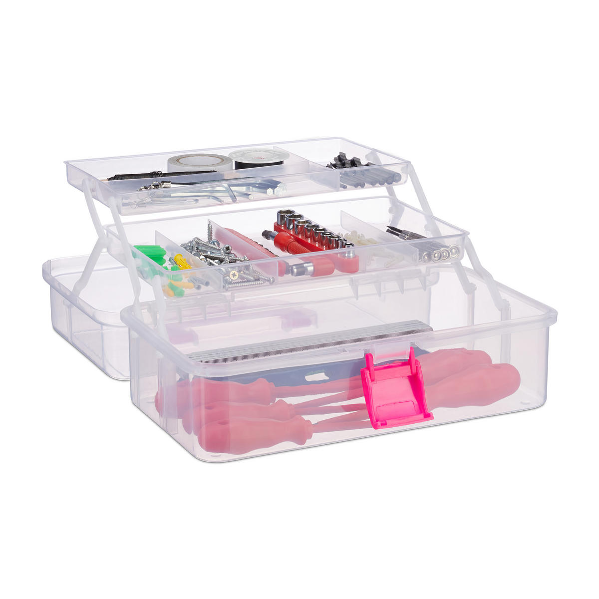AUFBEWAHRUNGSBOX - Transparent, Kunststoff (33/14/19.5cm) - Relaxdays