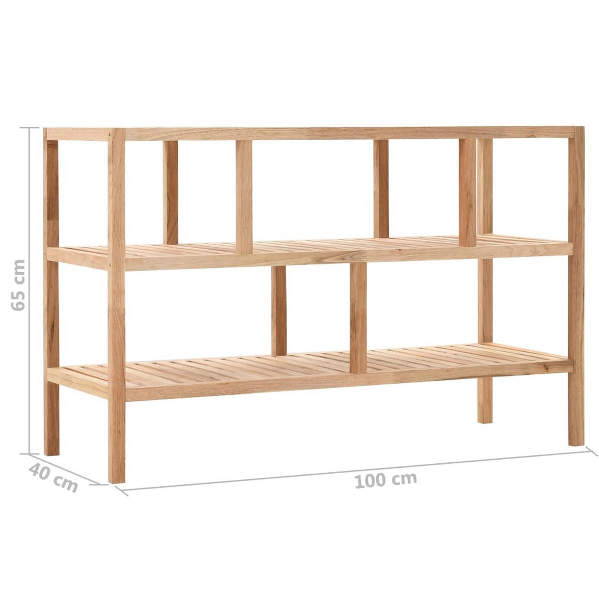 BADREGAL Massivholz Walnuss 100/40/65 Cm - Beige, Holz (40/65/100cm) - vidaXL