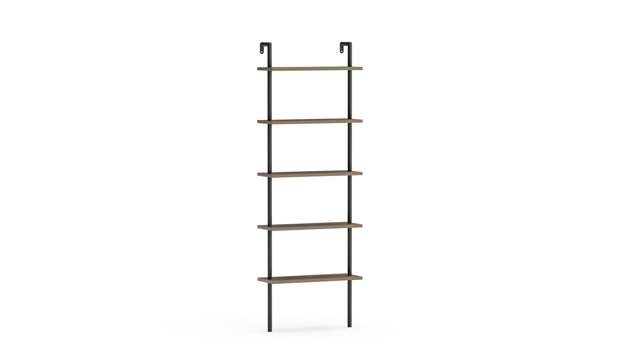 BÜCHERREGAL Paula Schwarze Oud-Eiche - Eichefarben/Schwarz, Holzwerkstoff (60/174/22cm) - Decorotika