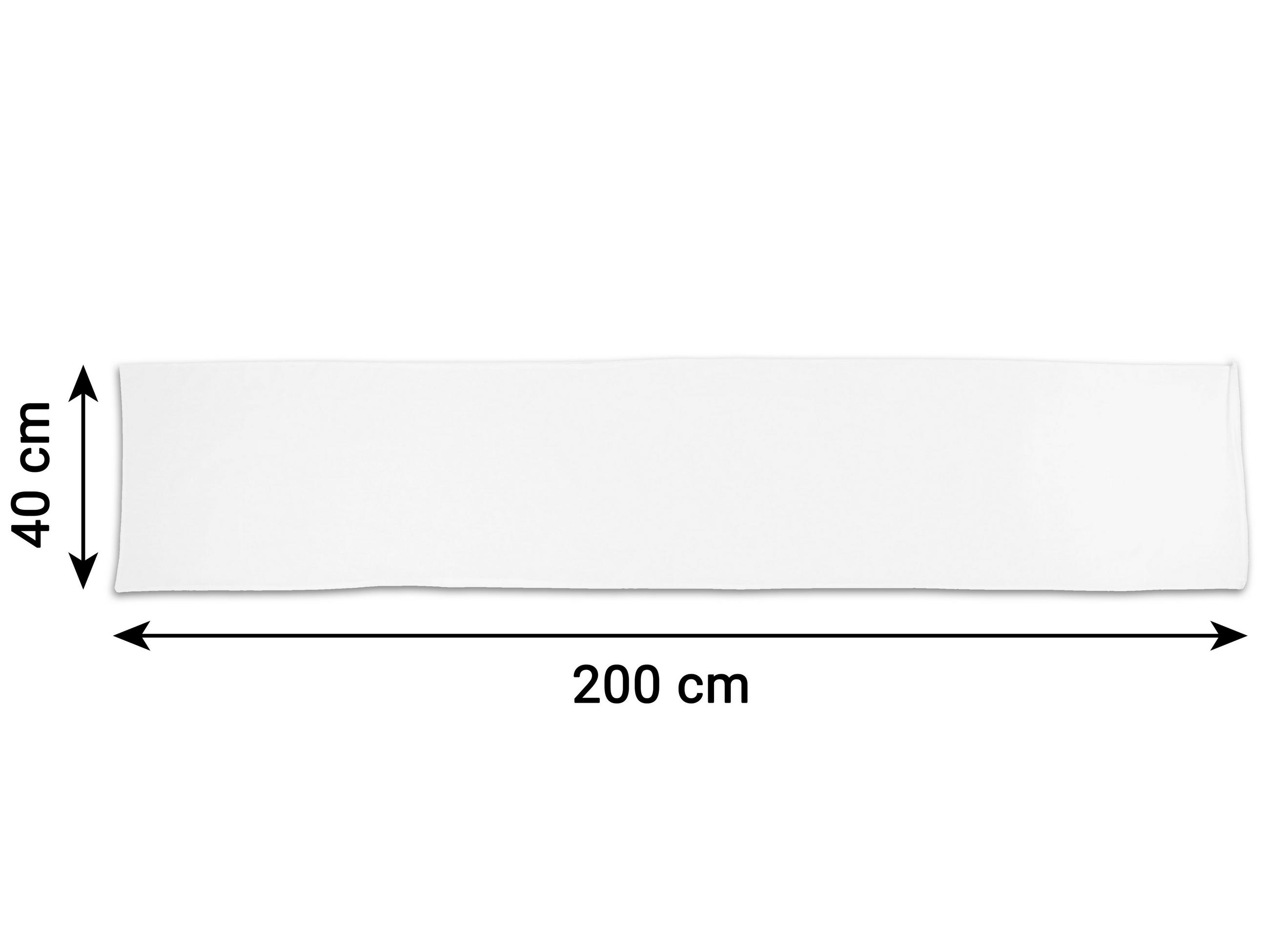 KISSENBEZUG, 2er-Set, 40x200 cm, 50% Polyester, 50% Baumwolle, Weiß - Weiß, Textil (40/200cm) - Zollner
