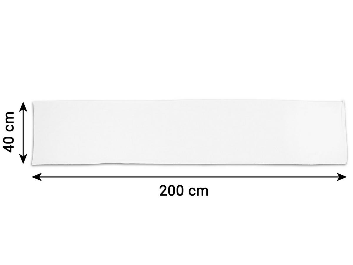 KISSENBEZUG, 2er-Set, 40x200 cm, 50% Polyester, 50% Baumwolle, Weiß - Weiß, Textil (40/200cm) - Zollner