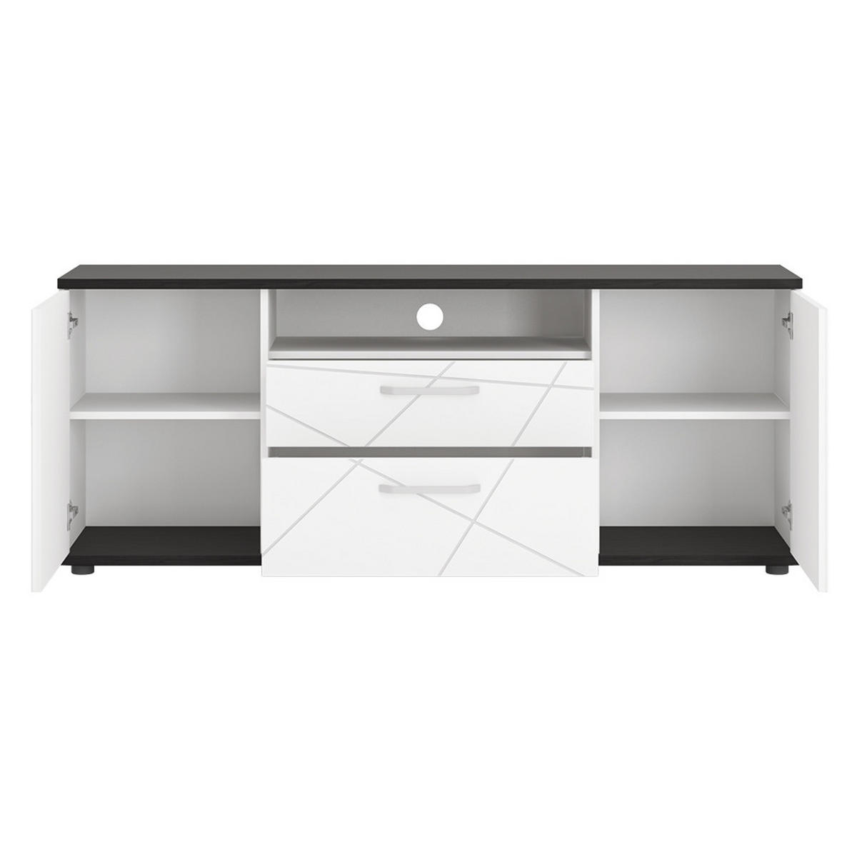 WOHNZIMMER-SET 6-TLG. Visalia-129 - Weiß, Holzwerkstoff (751/200/64cm) - Lomado