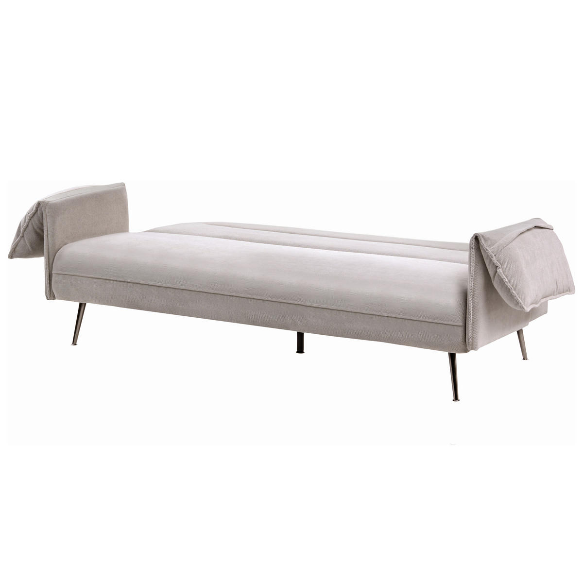 SCHLAFSOFA 3-Sitzer Stoff Grau Vayla - Grau, Textil (198/85/96cm) - Beliani