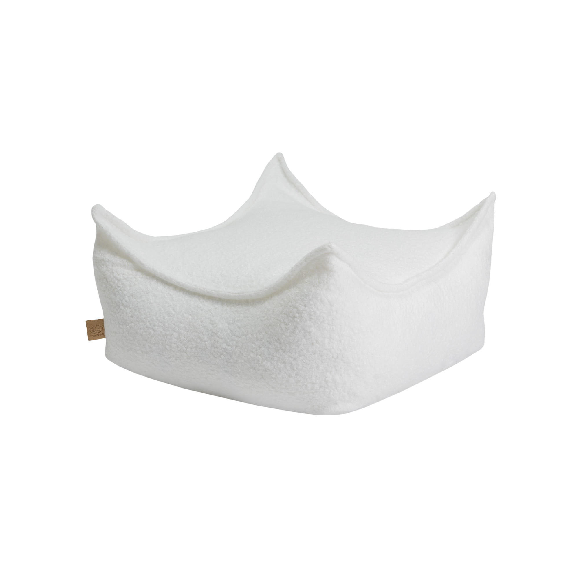 SITZPOUF für Kinder, Quadratisch, Boucle, Weiß - Weiß, Textil (60/35/60cm) - MeowBaby