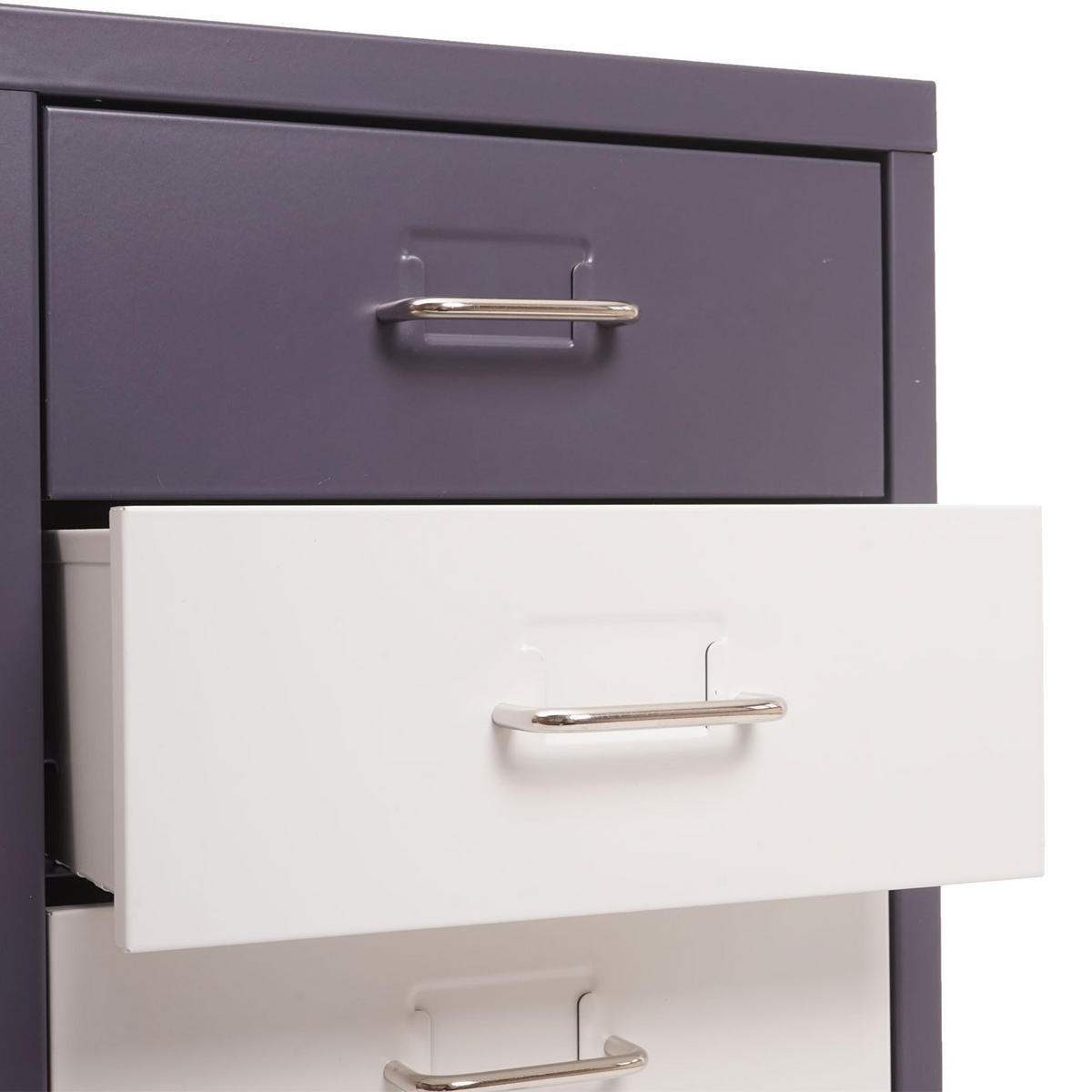 ROLLCONTAINER Housten 69x28x41cm 6 Schubladen Dunkelgrau Weiß-Dunkelgrau - Dunkelgrau, Metall (28/69/41cm) - PROREGAL