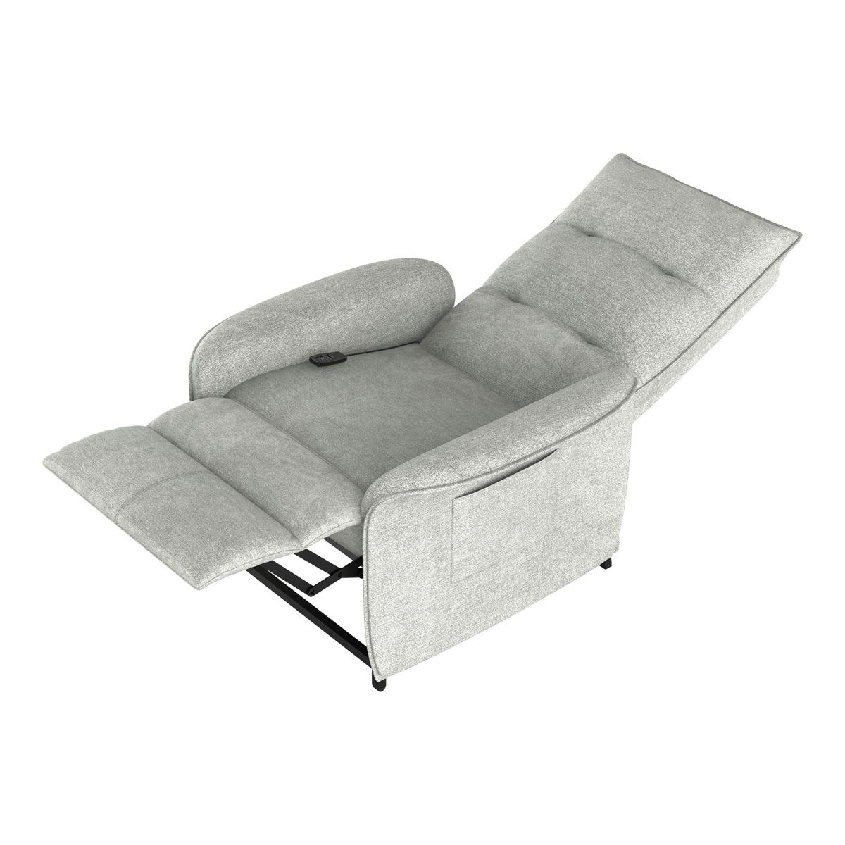FERNSEHSESSEL Savukoski - Hellgrau, Textil (58/102/81cm) - [en.casa]