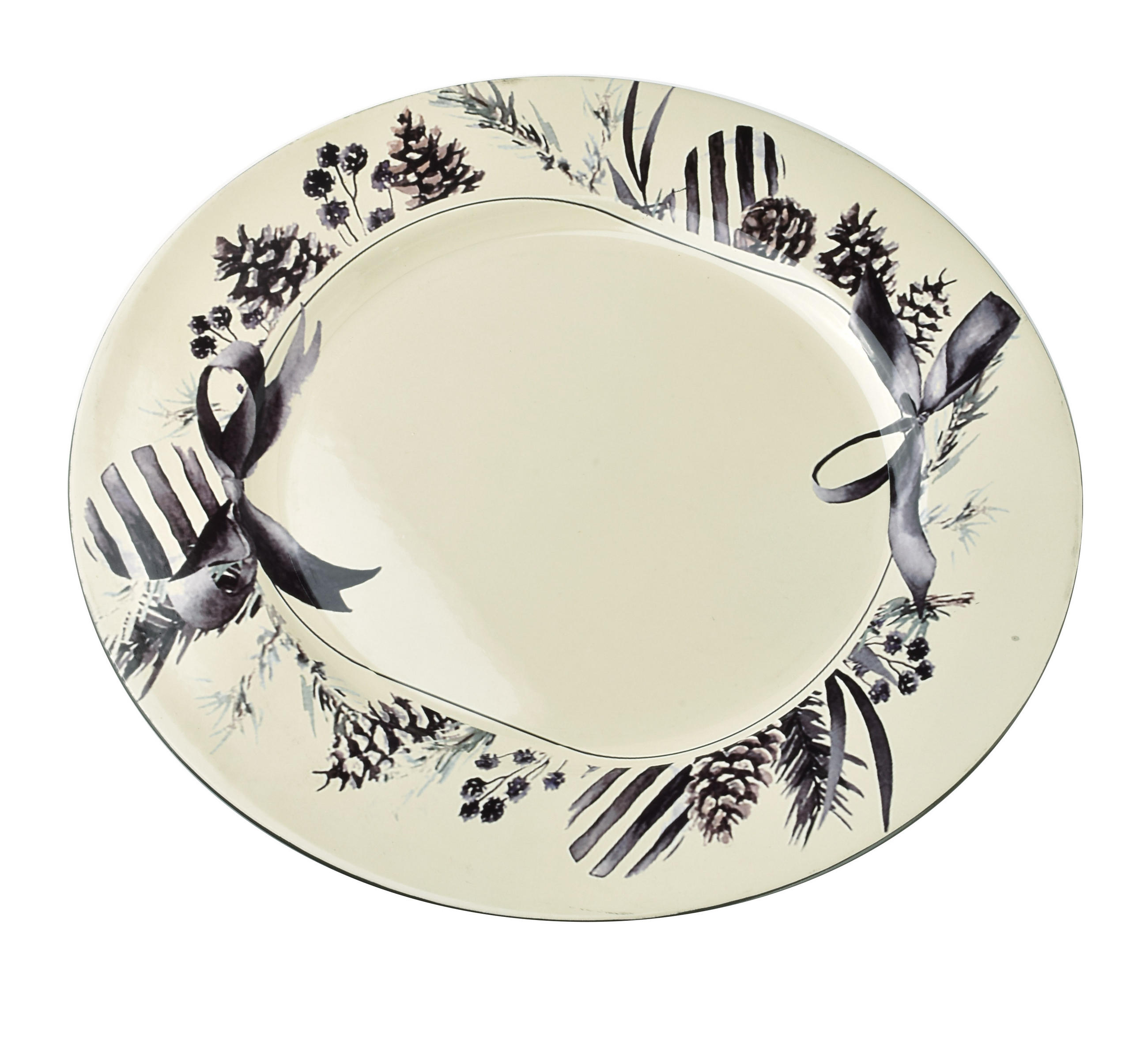 UNTERSETZER Blanche Festive Grau 33/33/2 cm Kunstoff - Dunkelgrau, Kunststoff (33/2cm) - Mondex