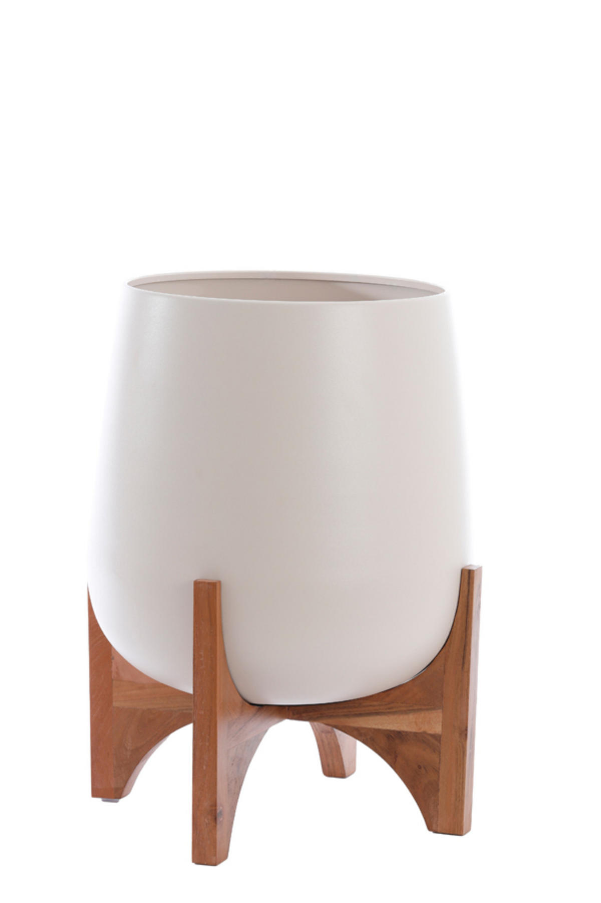 TOPF Karuna Weiß Ø44/53 cm - Weiß, Metall (44/53/44cm) - Light & Living