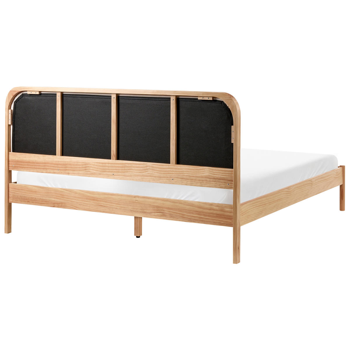 BETT mit Lattenrost 160/200 cm Hellbraun Dosches - Hellbraun, Holz (160/200cm) - Beliani
