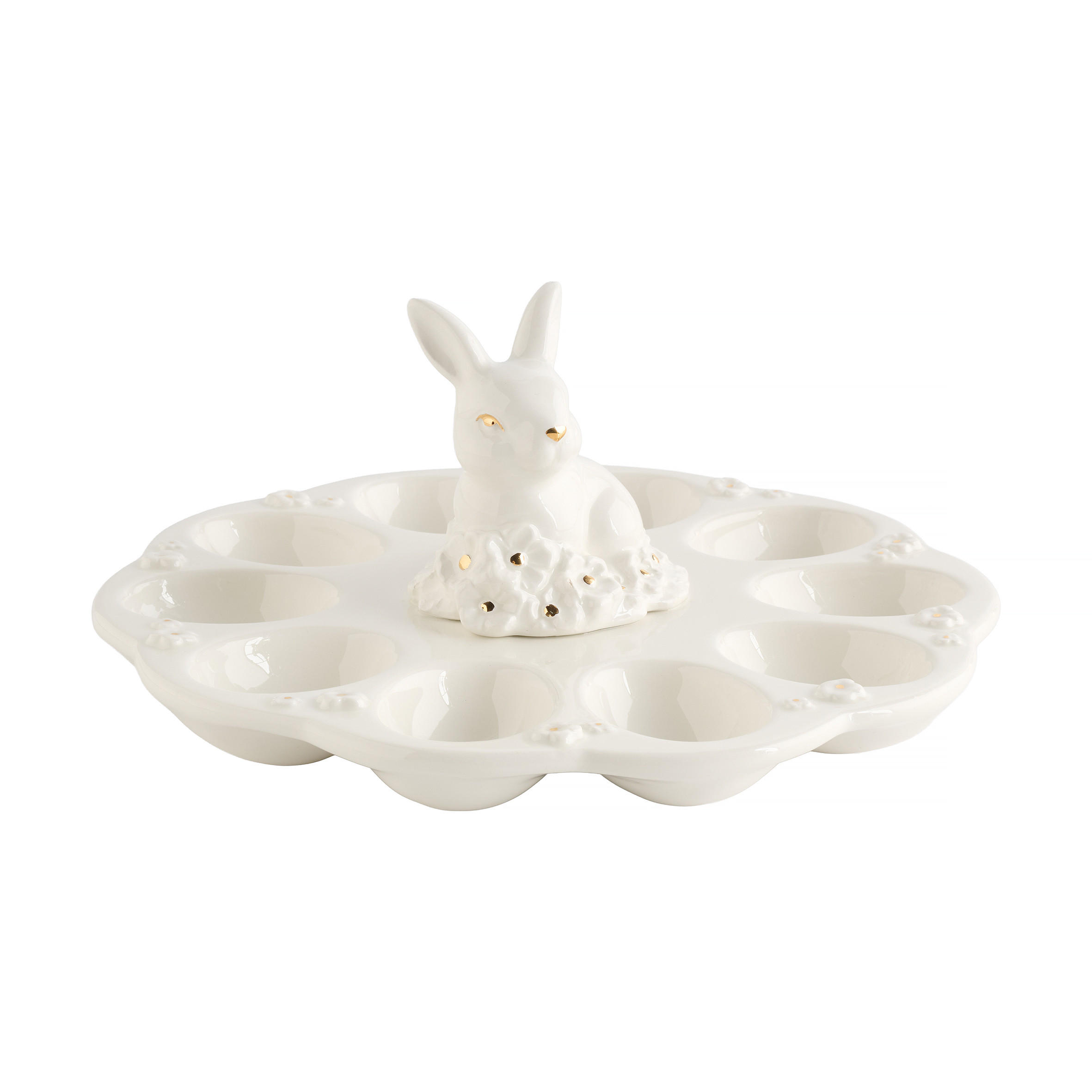 EIERPLATTE Bellissima - Weiß, Stein (23/10.5/23cm) - home&you