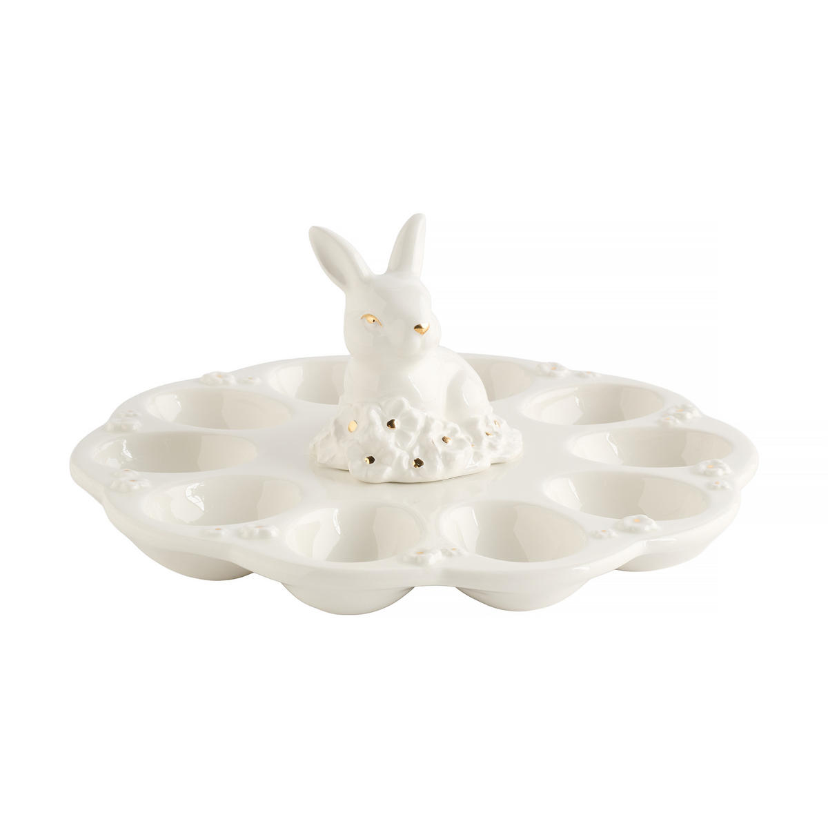 EIERPLATTE Bellissima - Weiß, Stein (23/10.5/23cm) - home&you