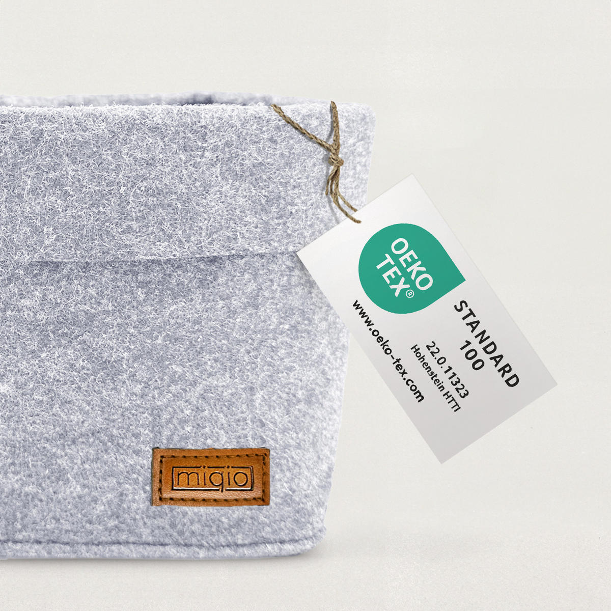 AUFBEWAHRUNGSKÖRBE 3er-Set - Hellgrau, Textil (18/30/18cm) - Miqio Design