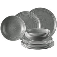 TELLER-SET Terra Perlgrau 18er Set - Grau, Keramik (1/1/1cm) - Seltmann Weiden