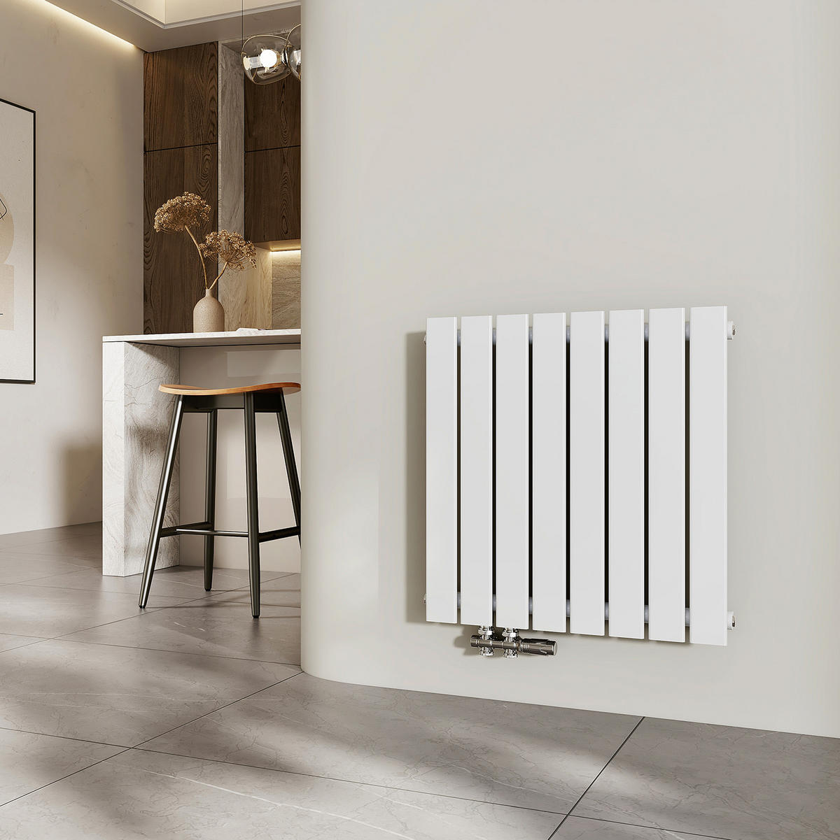 HEIZKÖRPER Flachheizkörper Weiß 63/62/4,9 cm - Weiß, Metall (62/63/4.9cm) - EMKE