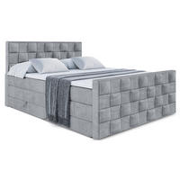 BOXSPRINGBETT ZAFIRA KING - 120 x 200 - H3/H4 - Grau - Grau, Holzwerkstoff (120/200cm) - ALTDECOR