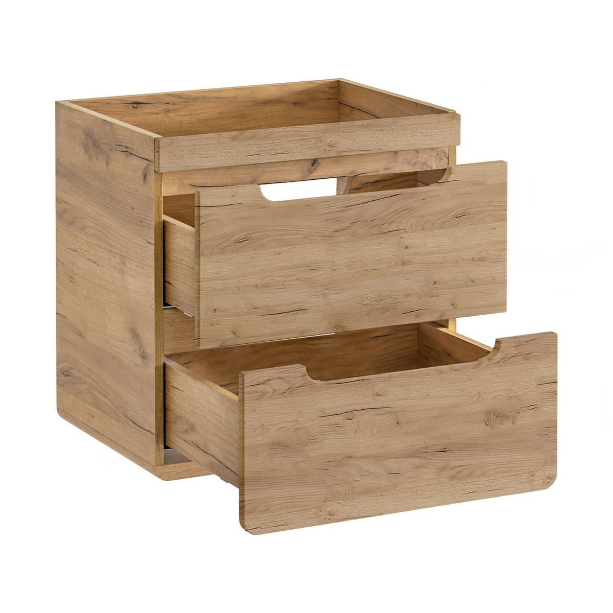 WASCHBECKENUNTERSCHRANK ARVIDA SZK5 Eiche - Eichefarben, Glas/Holzwerkstoff (60/59/46cm) - Komodee