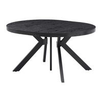 ESSTISCH - ausziehbar - 6 bis 12 Personen - MDF & Stahl - Schwarz - KOMONI - Schwarz, Holz (300/120/76cm) - Vente-Unique