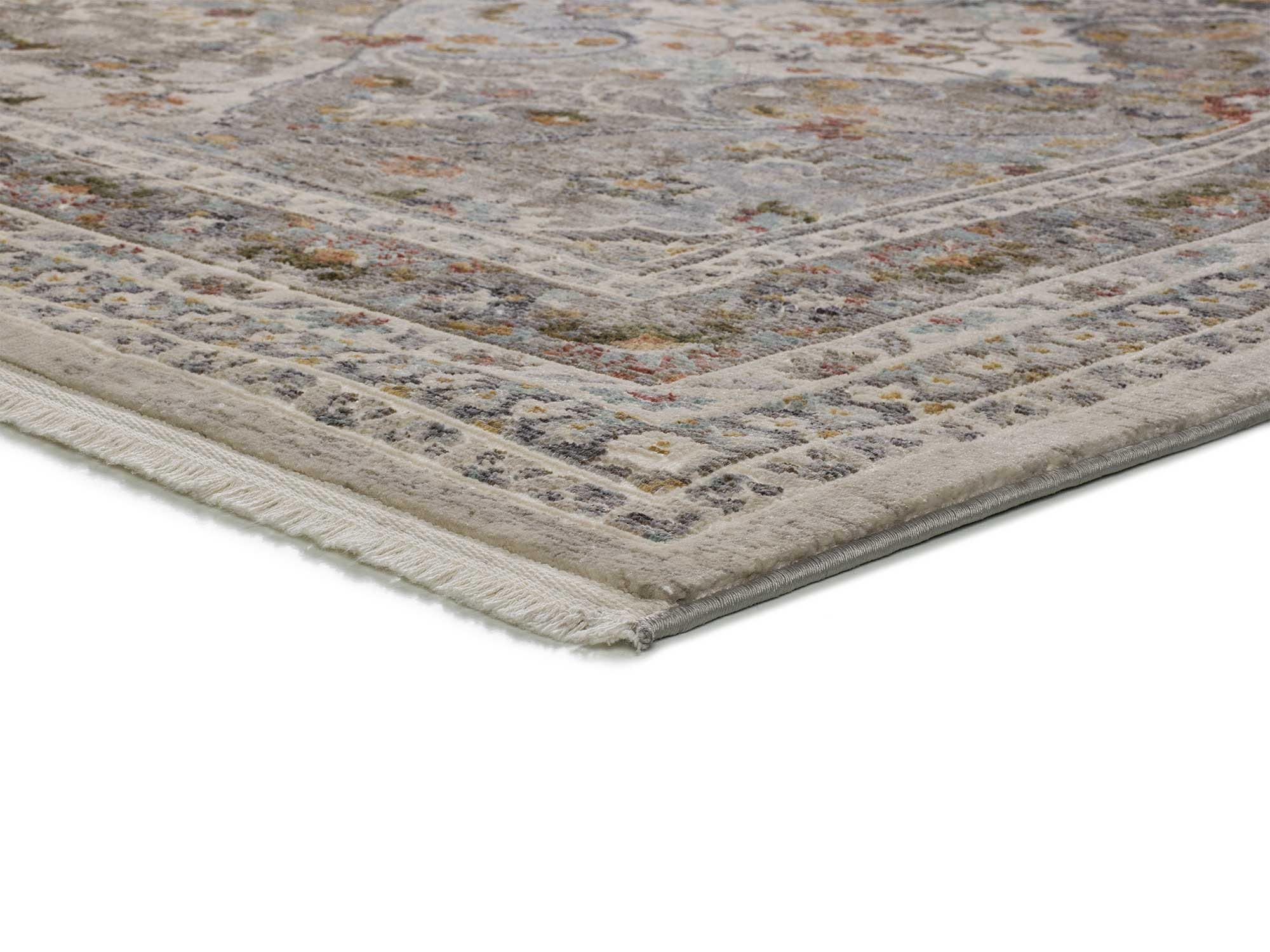 KURZFLORTEPPICH Mehrfarbig Kerman 160/230 cm - Beige/Grau, Naturmaterialien/Textil (160/230cm) - Atticgo