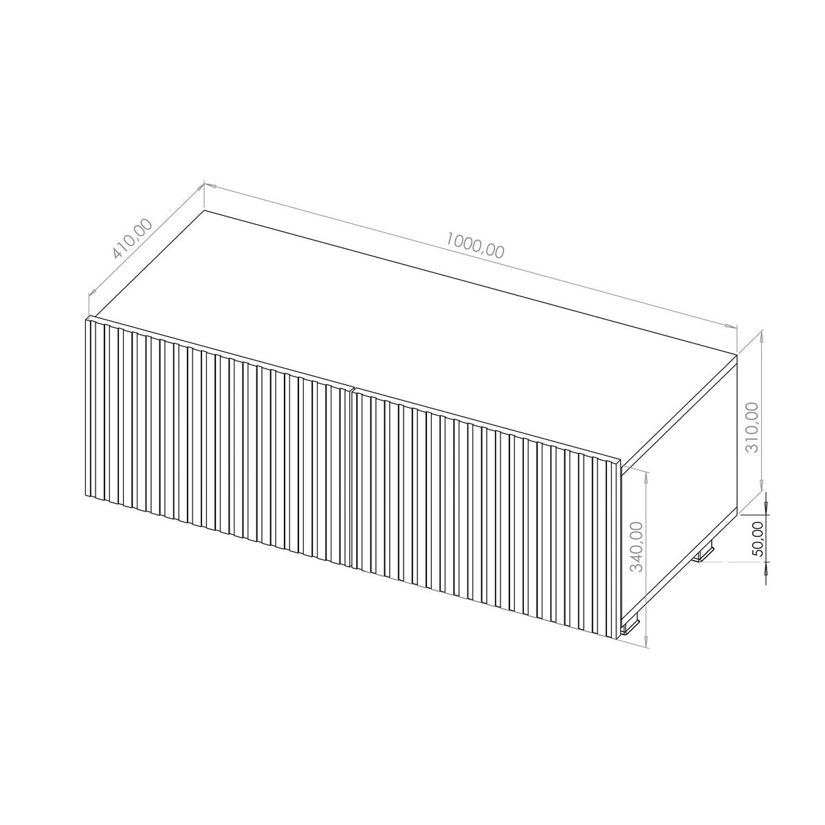 LOWBOARD Kavell mit 2 Türen, 100 cm, stehend/hängend, kaschmir - Kaschmir, Holzwerkstoff (100/37.5/43cm) - Beautysofa