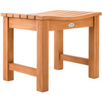 HOCKER Holz Teak - Teakfarben, Holz (51/43/39cm) - CLP