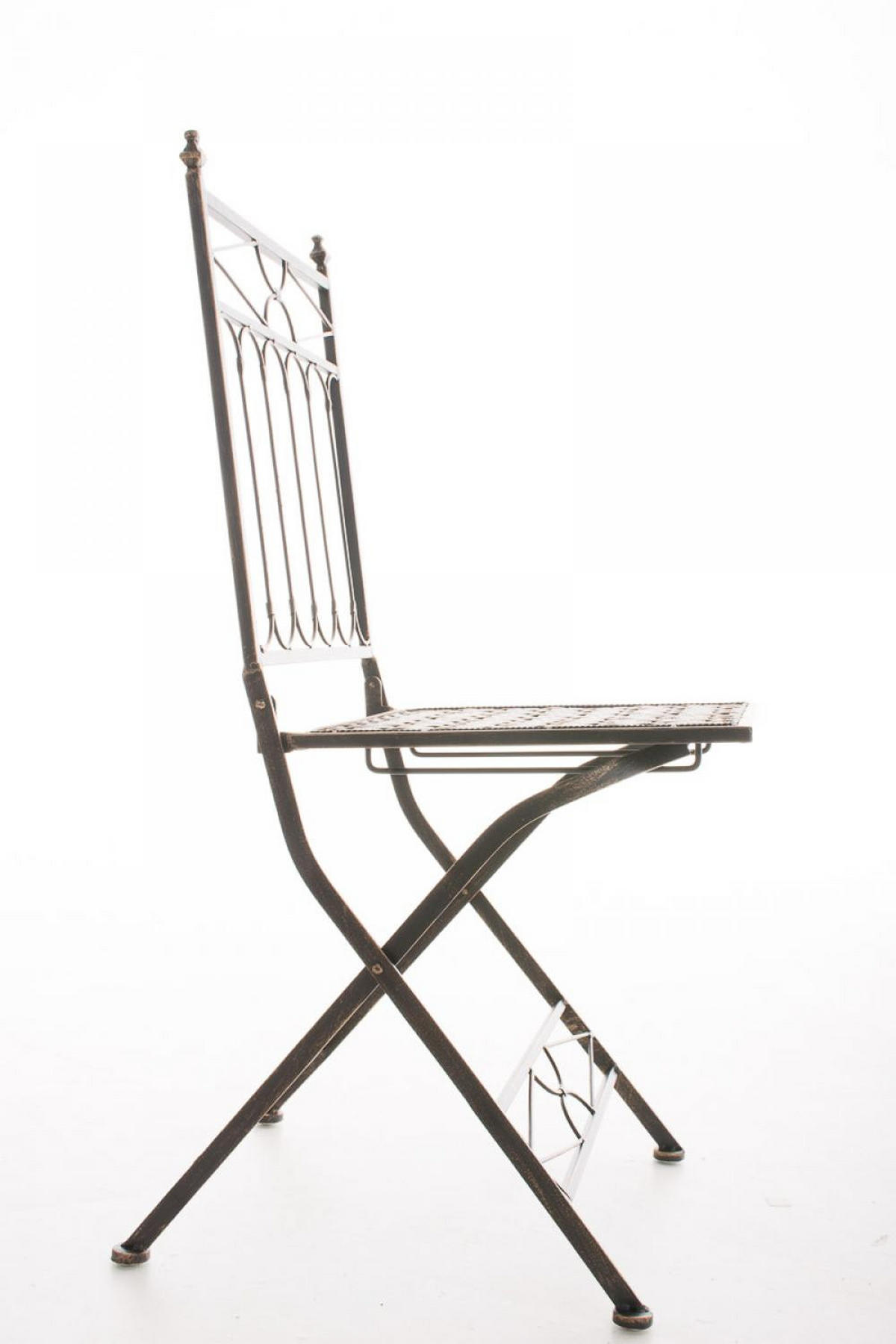 GARTENKLAPPSTUHL Metall Bronze - Bronzefarben, Metall (40/95/40cm) - CLP