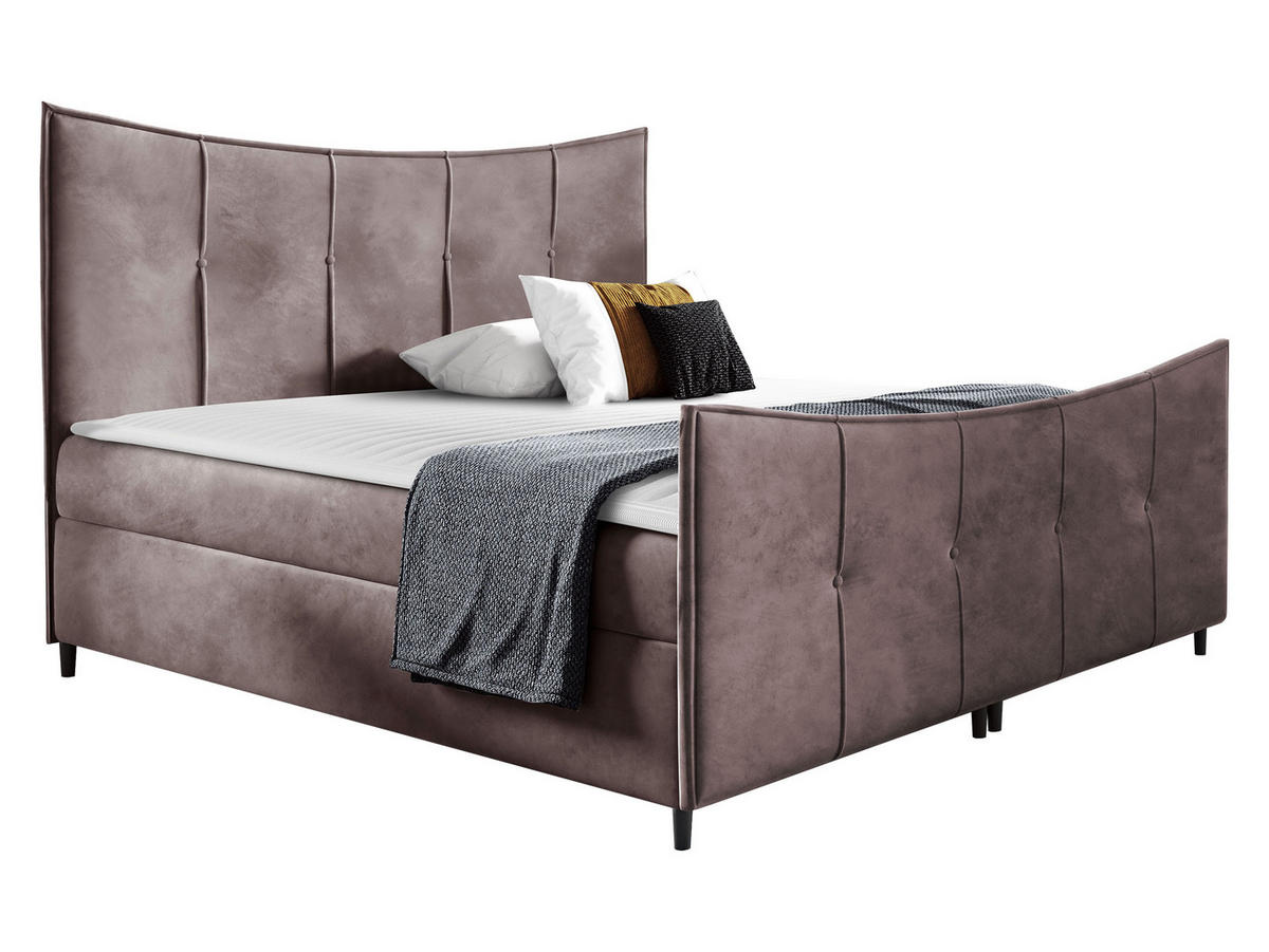 BOXBETT Bergamo Lux - Violett, Holz (200/200cm) - MIRJAN24