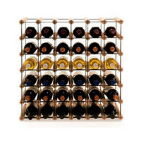 WEINREGAL Vinotega Mod Metal 52,5x62,5x24,5 cm 6x5 Flaschen Massives Kiefernholz Braun Geölt - Braun, Holz (62.5/52.5/24.5cm) - PROREGAL