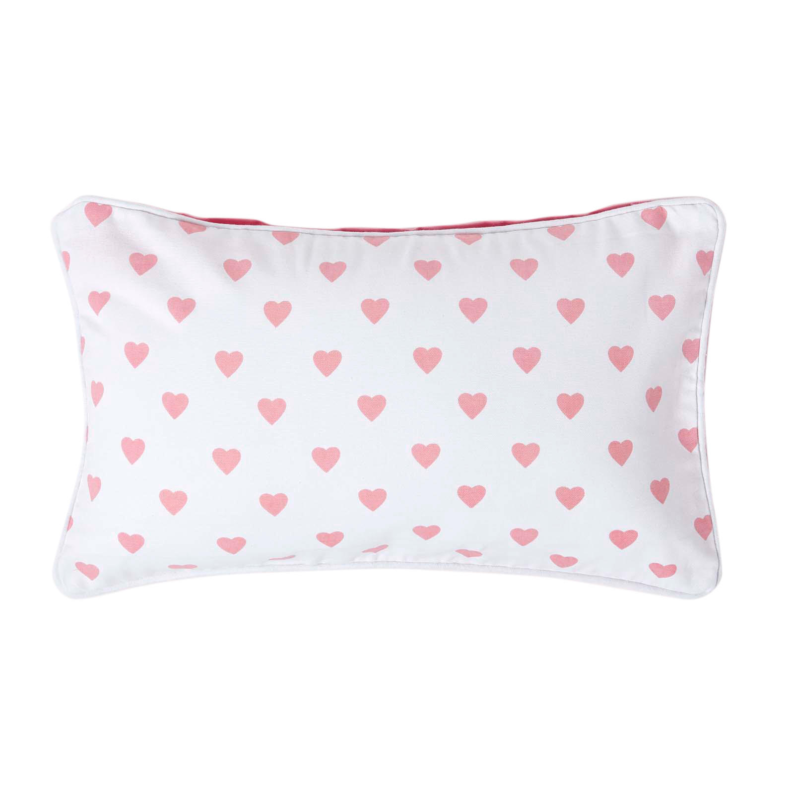 KISSENHÜLLE Herzen 30/50 cm, 100% Baumwolle - Rosa, Textil (30/50cm) - Homescapes