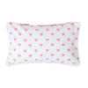 KISSENHÜLLE Herzen 30/50 cm, 100% Baumwolle - Rosa, Textil (30/50cm) - Homescapes