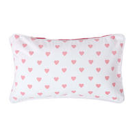 KISSENHÜLLE Herzen 30/50 cm, 100% Baumwolle - Rosa, Textil (30/50cm) - Homescapes