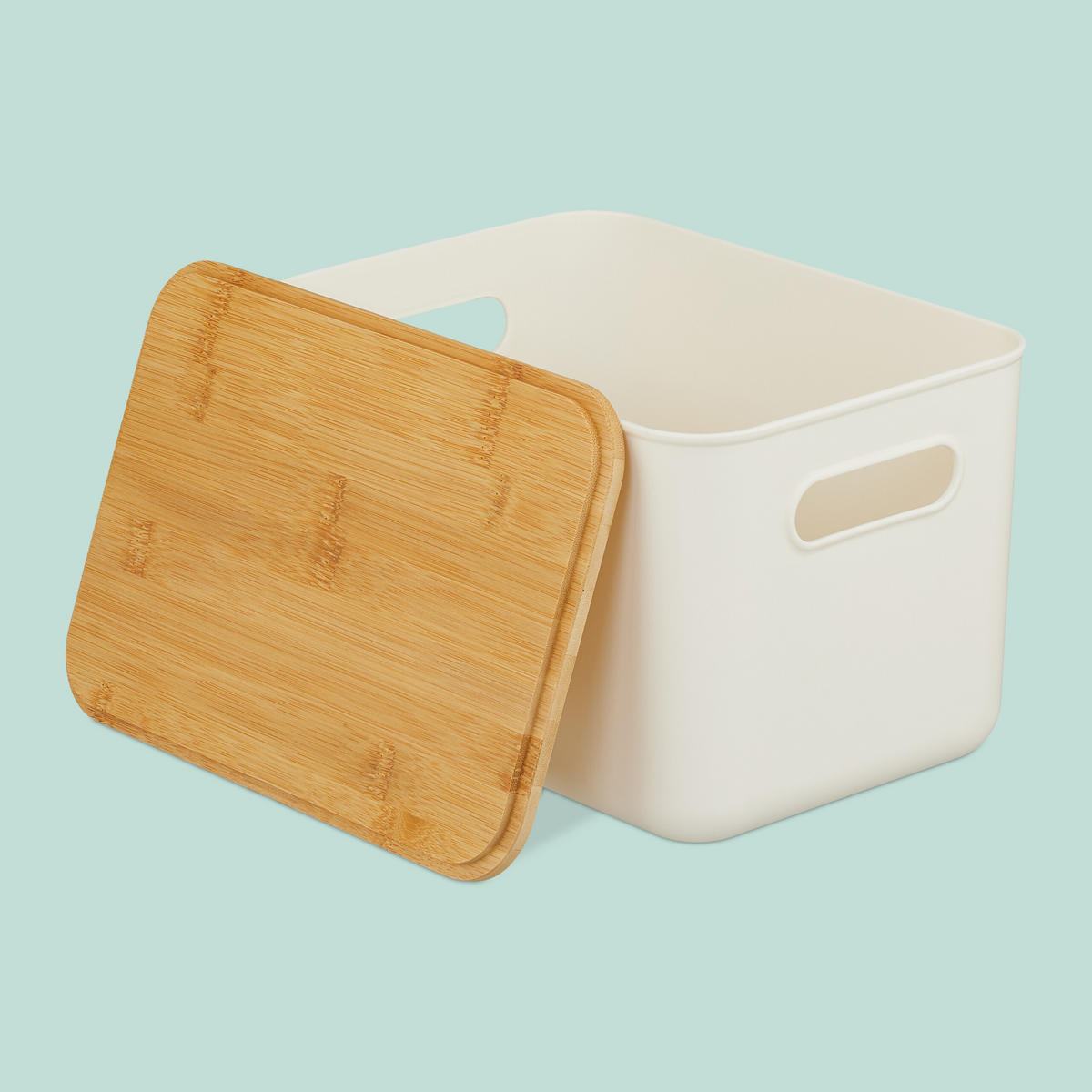 AUFBEWAHRUNGSBOX - Weiß, Holz/Kunststoff (17.5/26/16cm) - Relaxdays