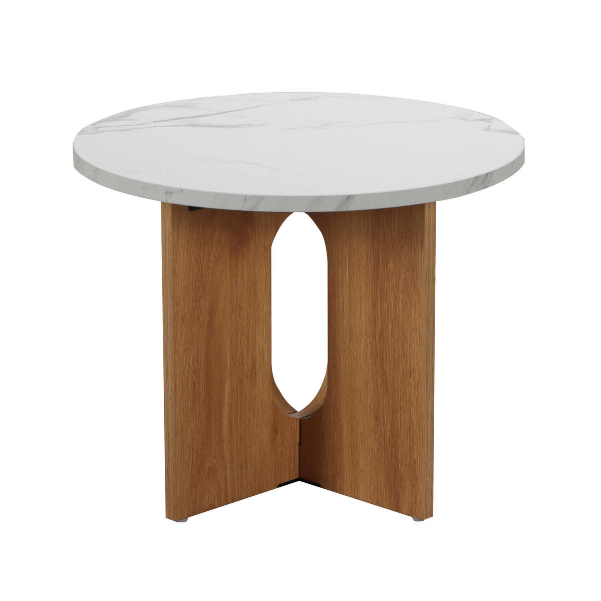 COUCHTISCH, helles Holzeffekt - Beige, Holz (50/50/40cm) - Oviala