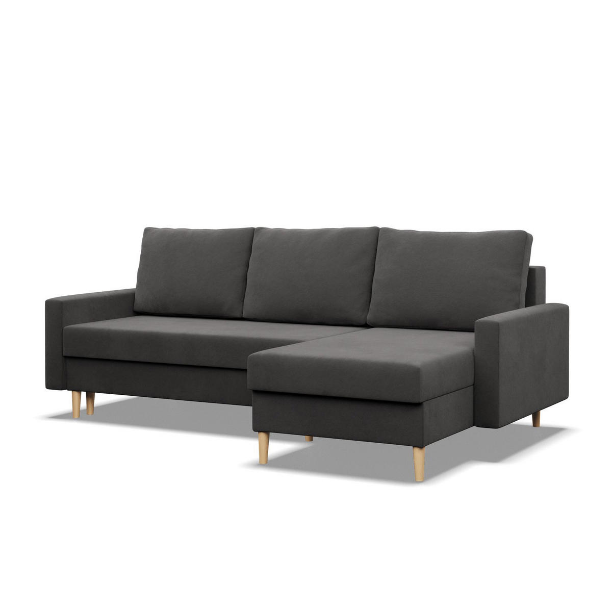 ECKSOFA Blank grau - Grau, Textil (223/140cm) - SIMKAM Furniture