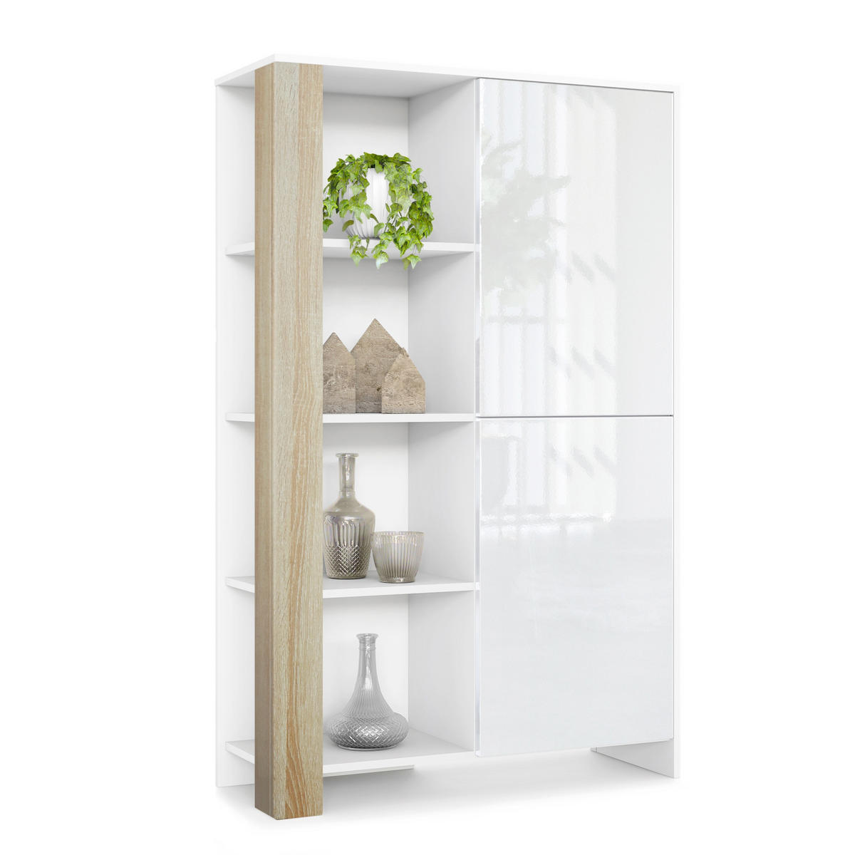 HIGHBOARD Canto Eiche sägerau - Eiche San Remo, Holzwerkstoff (95/151.5/36cm) - Vladon